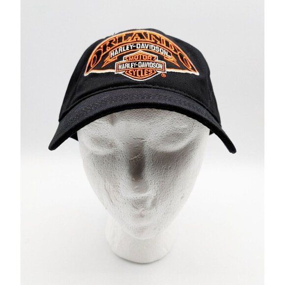 Orlando Harley Davidson Baseball Cap  Hat Adjustable Black Orange Florida - Picture 2 of 7